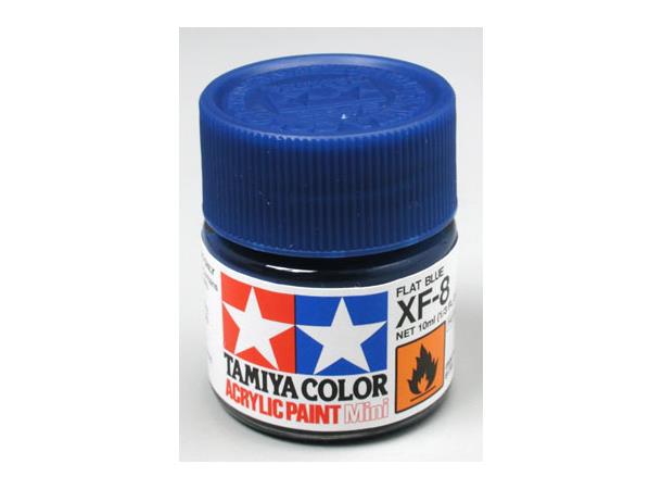 Tamiya lakk Acryl XF-08 Flat Blue 10ml glass