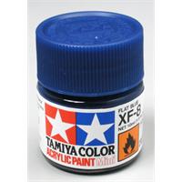 Tamiya lakk Acryl XF-08 Flat Blue 10ml glass