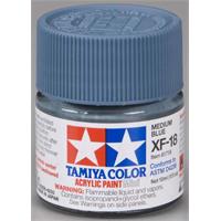 Tamiya lakk Acryl XF-18 Med Blue 10ml glass