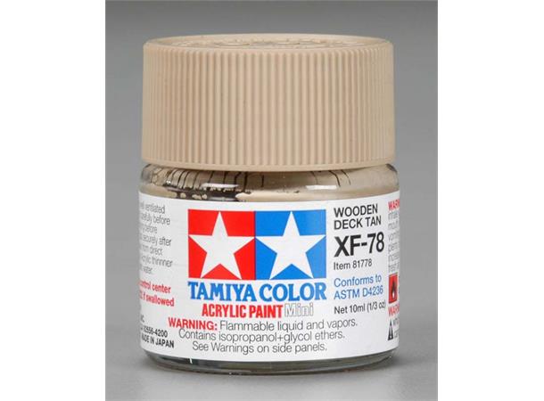 Tamiya lakk Acryl XF-78 WD. Deck Tan 10ml glass