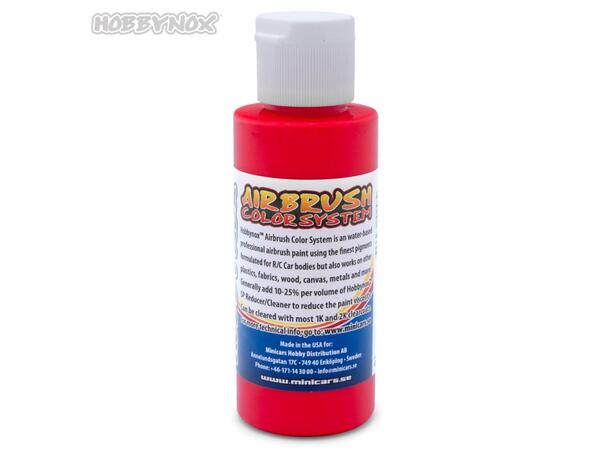 Hobbynox Airbrush Color Neon Rød 60ml