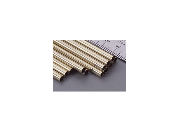 Messingrør  4,0x1000mm § (inv. 2,6mm)  Tykkvegget