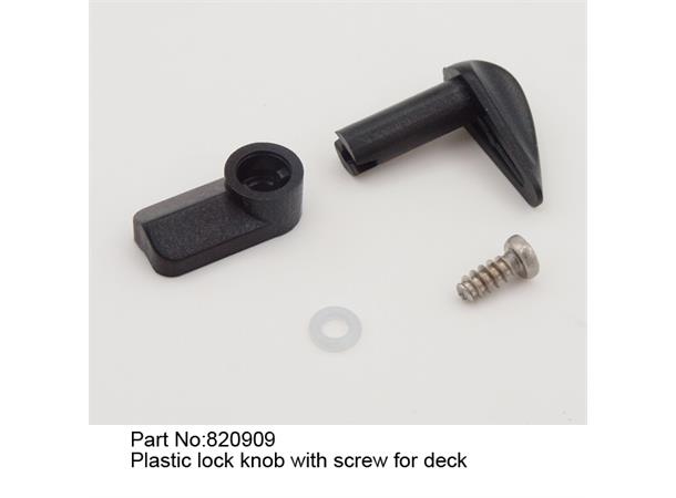 Plastic lock knob with screw for deck