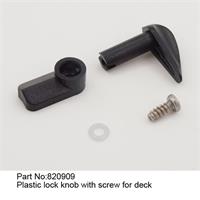 Plastic lock knob with screw for deck 