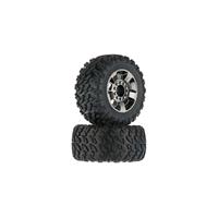 Arrma Dekk og felg Ragnarok Black Chrome 2stk