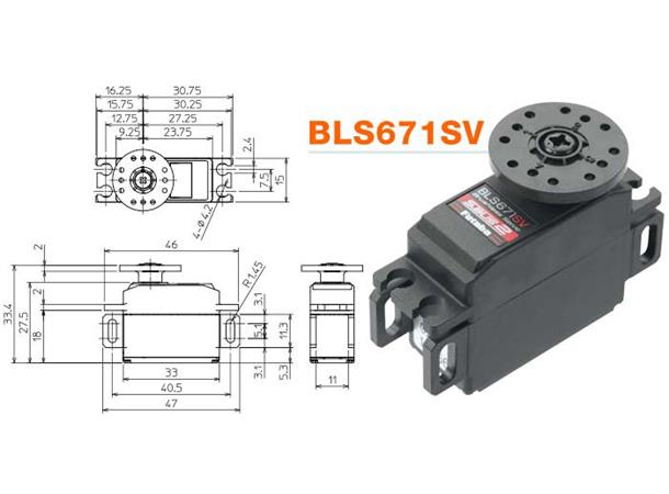 Futaba S-Bus servo BLS671SV SB/HV 0,10s/8,3kg 7,4V  24g
