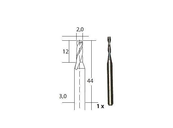 Hardmetall fres 2mm Proxxon