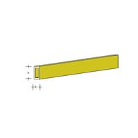 Messingrør firkant 4 x 2 x1000mm 