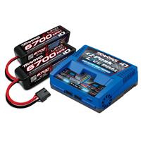 Traxxas Lader og batteri combo EX-Peak Live 26A  m 2stk 4S 6700 mAh batterier