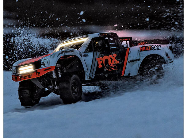 Traxxas UDR 4WD TQi TSM FOX LED-set u/batteri og lader 1/7 skala