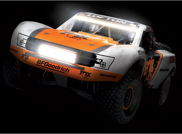Traxxas UDR 4WD TQi TSM FOX LED-set u/batteri og lader 1/7 skala