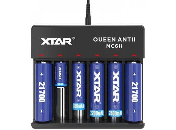 XTAR MC6II 0.5Ax6 Li-Ion Lader 220V