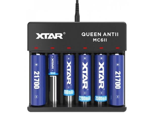 XTAR MC6II 0.5Ax6 Li-Ion Lader 220V