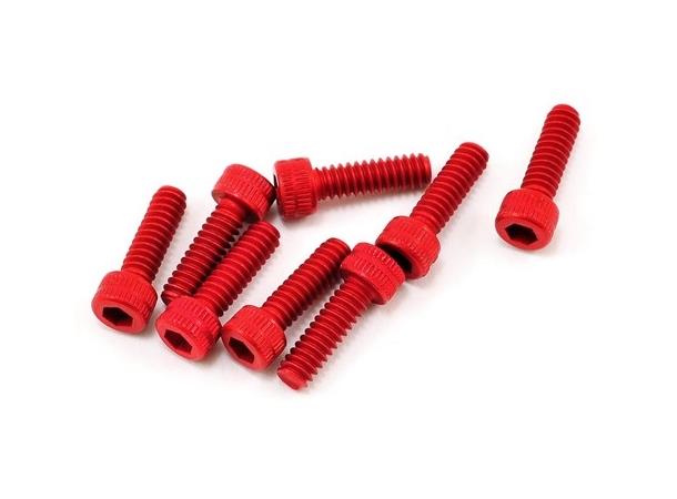 CRC 4-40x3/8 Alum Red Cap Head Screw (8) CRC-1462