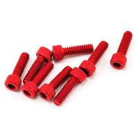 CRC 4-40x3/8 Alum Red Cap Head Screw (8) CRC-1462