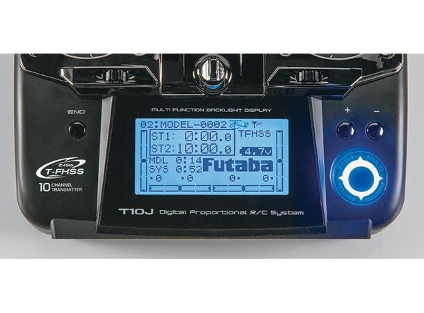 Futaba T10J-R3008SB 2,4Ghz § S-FHSS/T-FHSS U/batteri og lader