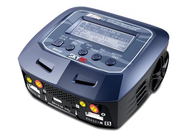SkyRC D100 V2 100/200W 230/12V Dual Computerlader