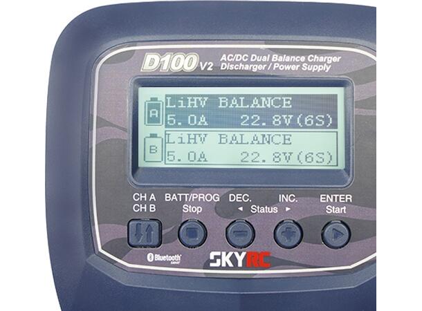 SkyRC D100 V2 100/200W 230/12V § Dual Computerlader