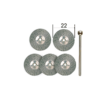 Stålbørstesett  5stk rustfritt § Proxxon    Skiveform