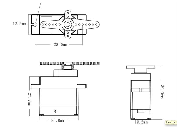 Power HD-1900MG Analog 1.5kg/0.11s   13.0g