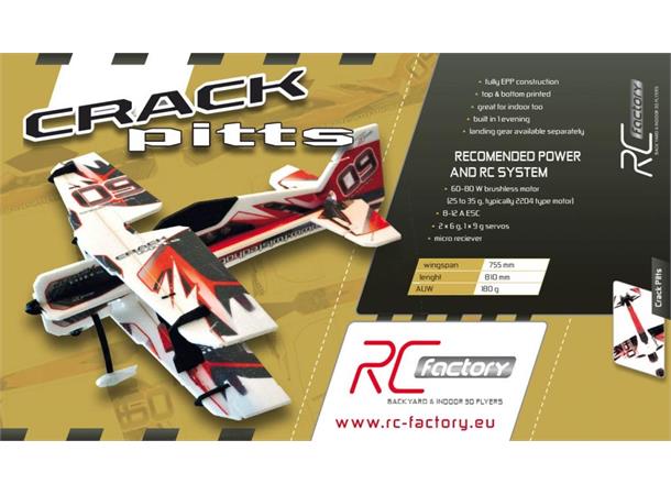 RCF Backyard Crack Pitts EPP ARF Black/Red