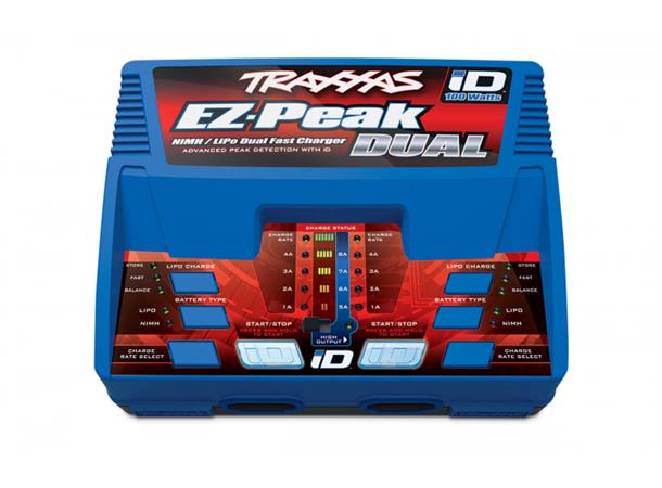 Traxxas Lader og batteri combo EX-Peak Charger EZ-Peak Dual 8A and 2x3S 5000mAh