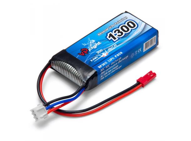 2s  1300mAh LiPo 30C Med JST-RCY (BEC) kontakt