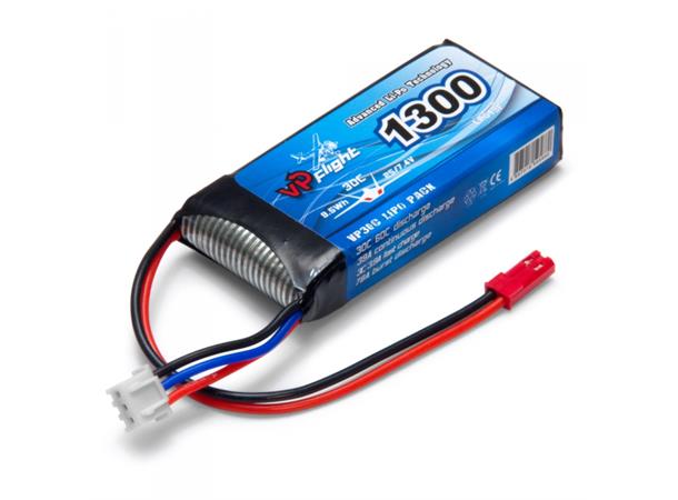 2s  1300mAh LiPo 30C Med JST-RCY (BEC) kontakt