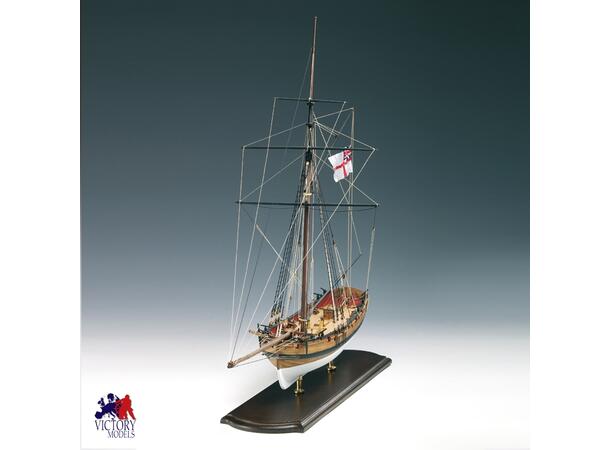 Lady Nelson 1:64 Amati byggesett i tre
