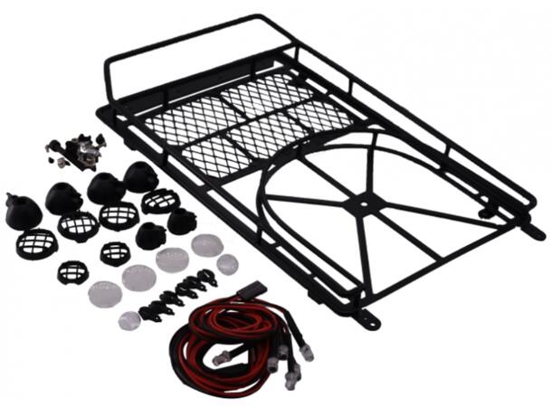 Roof Luggage Rack HobbyDetails  w/LED Light 1/10