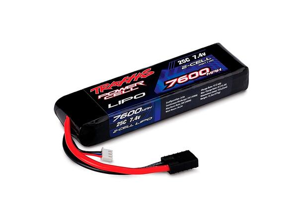 2s  7600mAh LiPo 7,4V Traxxas Batteri LiPo 7,4V