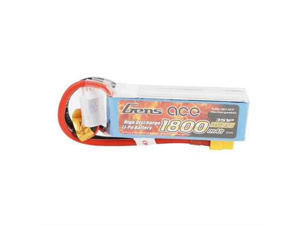 3s  1800mAh - 45C - Gens Ace XT60 XT60