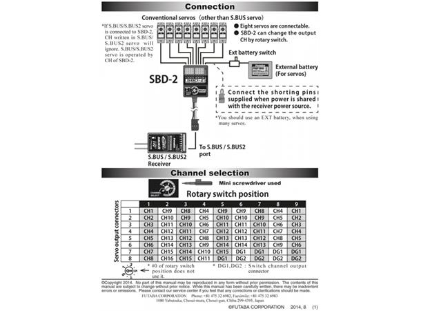 Futaba S-Bus decoder 8-port SBD-2