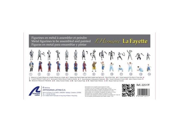 Hermione La Fayette figurer Artesania Latina 14 stk metal