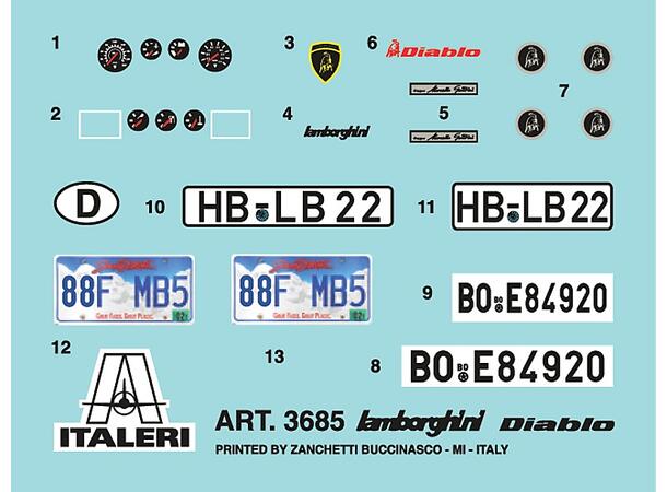 Italeri 1:24 Lamborghini Diablo §