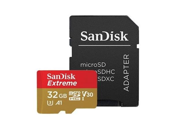 MicroSDHC Extreme, 32GB100MBs Sandisk Minnekort