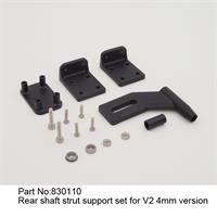 Rear shaft strut support set for V2 4mm 