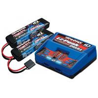 Traxxas Lader og batteri combo EX-Peak Dual 8A  m/ 2stk 2S 7600mAh batterier