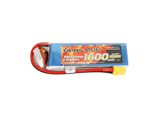 2s  1600mAh - 45C - Gens Ace XT60 XT60