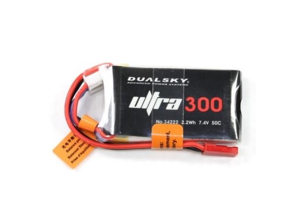 2s   300mAh 50C Dualsky ULTRA med JST