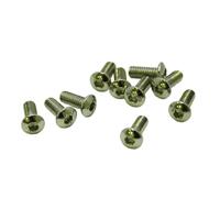 M4x8mm Knapp hode skrue (10 Stk) Blanke, ikke sorte skruer