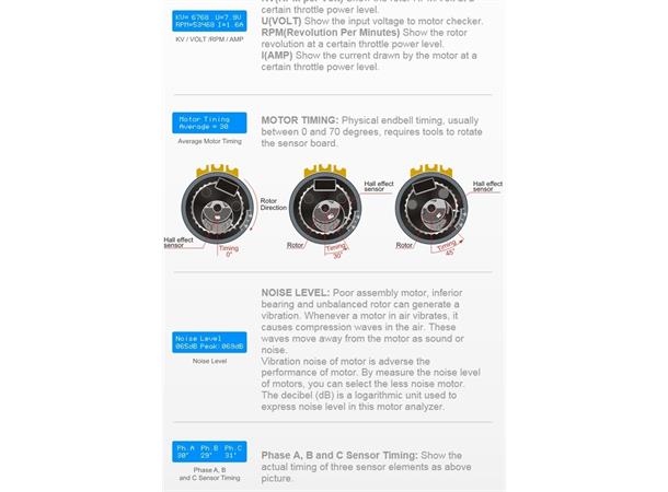 SkyRC Brushless Motor Analyzer Motor tester