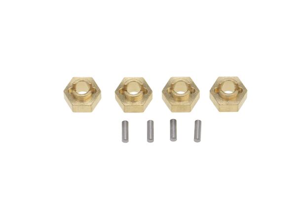 3mm Brass Wheel Hex Adaptors SCX24 § For Axial 1/24