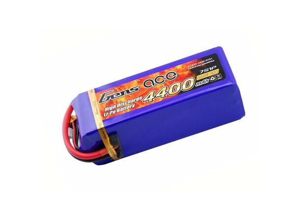 7s  4400mAh - 65C - Gens Ace § Uten kontakt