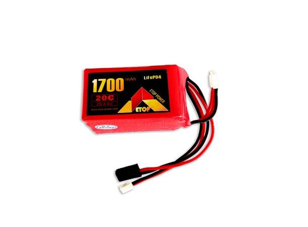 6,6V 1700mAh - 20C - Etop LiFePo4