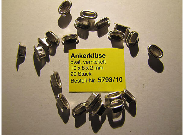 Aeronaut Anker inntak 11x8x5mm 20 stk  Forniklet