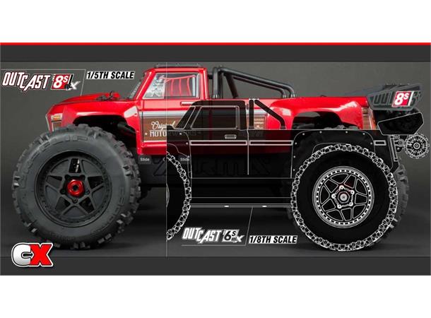 Arrma Outcast 1/5 4X4 8S RTR Red