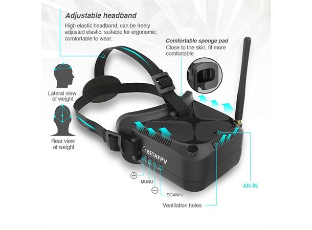 BETAFPV 65Pro 2 FPV-Drone m/Videobriller Komplett