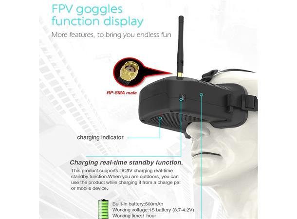BETAFPV 65Pro 2 FPV-Drone m/Videobriller Komplett