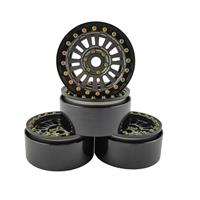 HobbyDetails 1.9 Alu Beadlock Wheels 4pcs Black